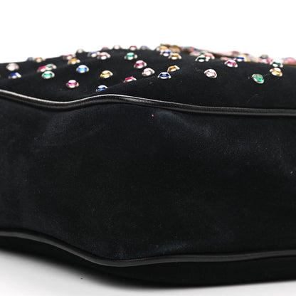 Saint Laurent Suede Crystal Camera Bag Black 9 of 10