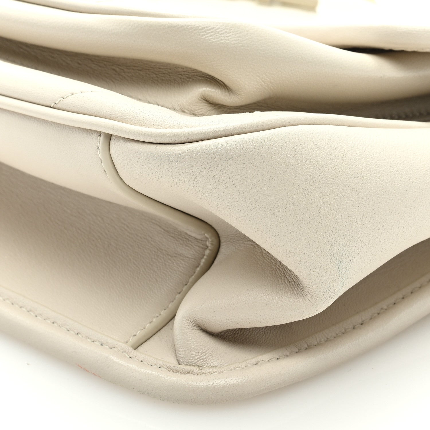 Saint Laurent Lambskin Matelasse Monogram Medium Niki Chain Satchel Blanc Vintage 8 of 8