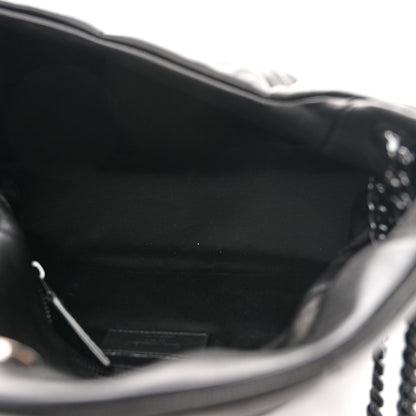 Saint Laurent Lambskin Quilted Small Loulou Puffer Monogram Chain Satchel Black 4 of 9