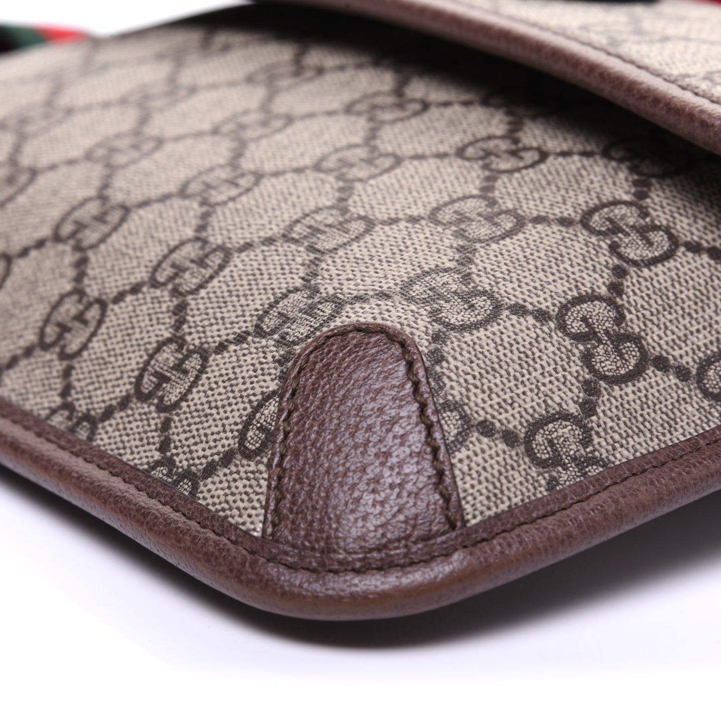 GG Supreme Monogram Neo Vintage Web Belt Bag Brown