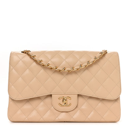 Chanel Caviar Quilted Jumbo Double Flap Beige Clair 1 of 11