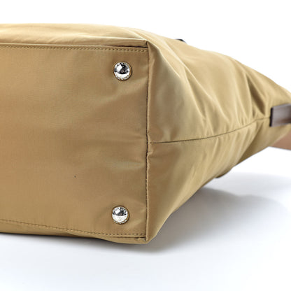 Prada Tessuto Nylon Saffiano Vela Tote Tobacco 11 of 11