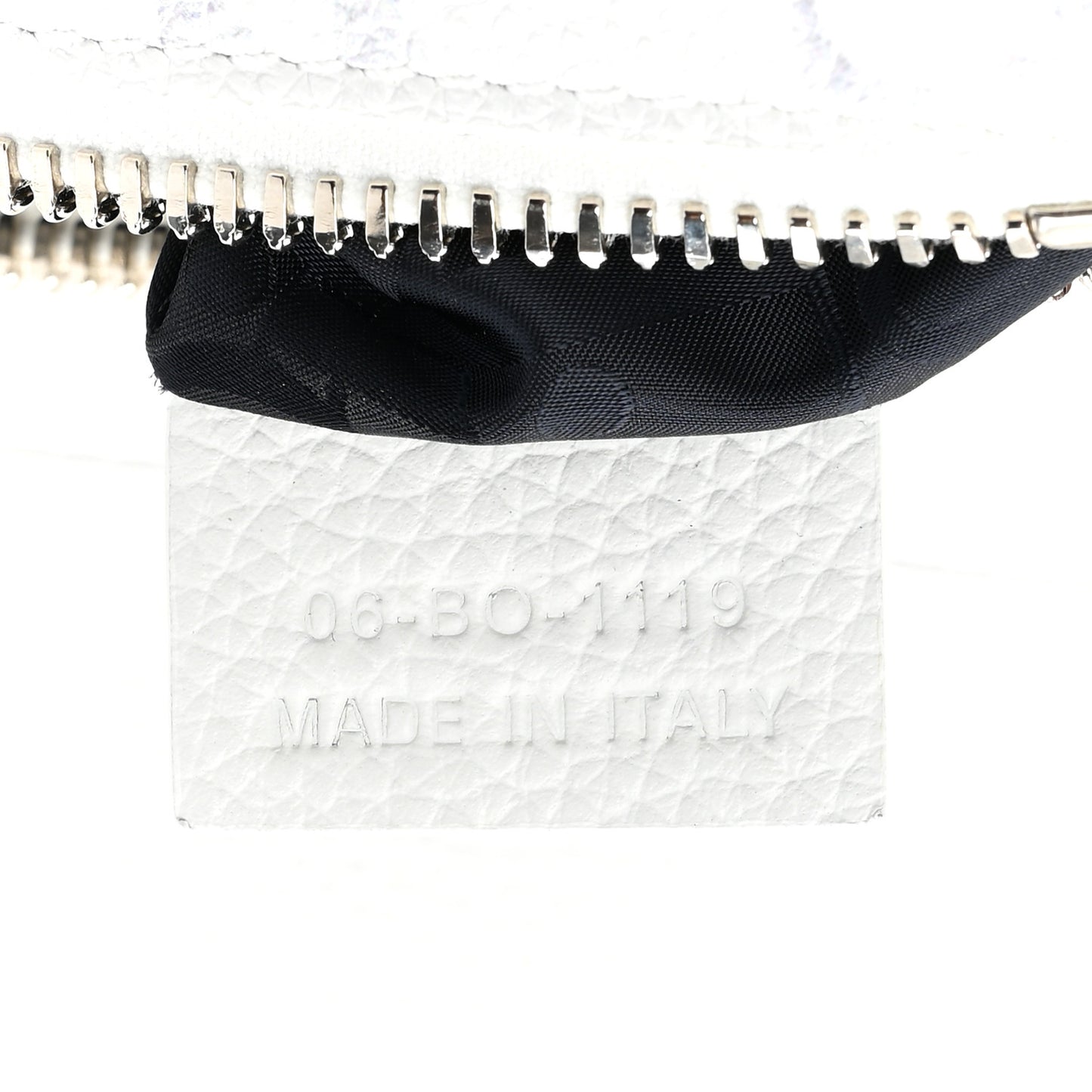 X Daniel Arsham Grained Calfskin Newspaper Print Saddle Bag White