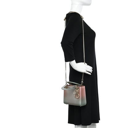 Christian Dior Karung Gradient Mini Lady Dior Pink Green 2 of 11