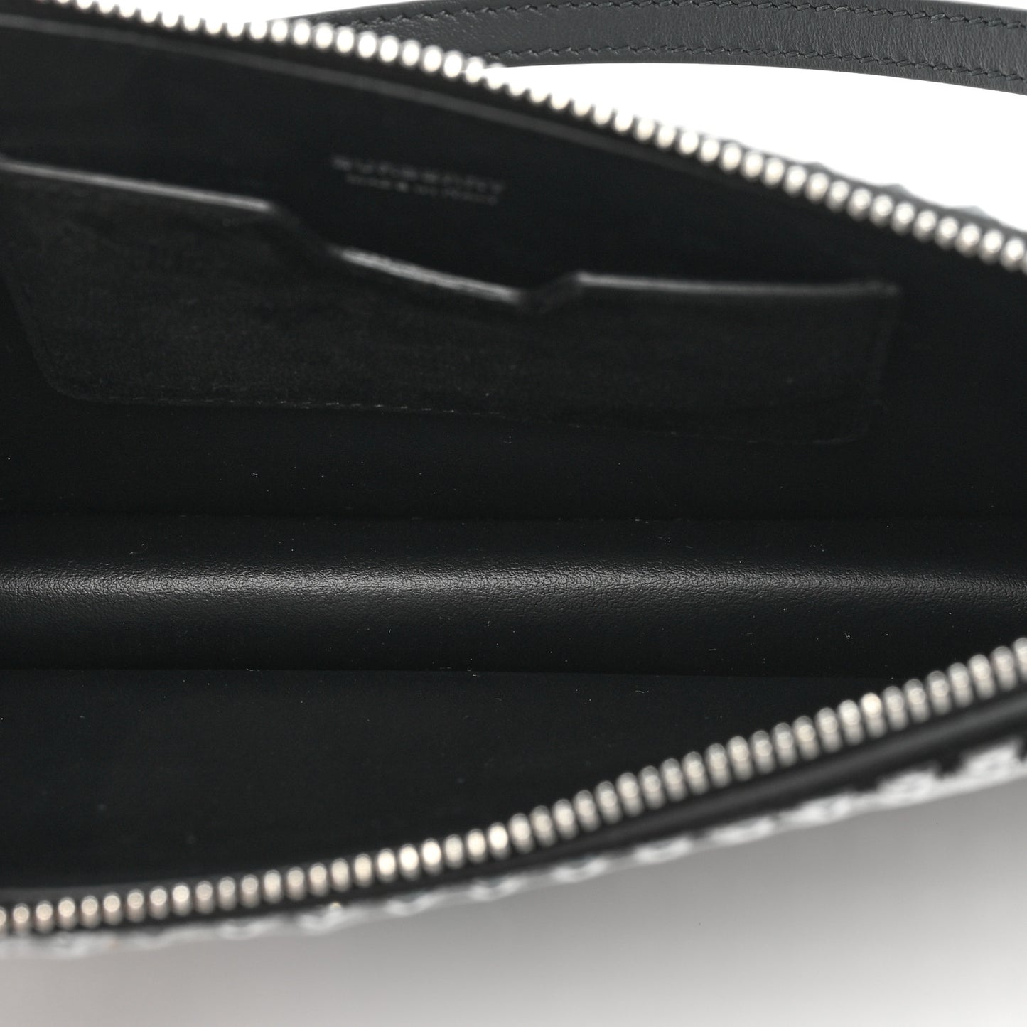 Suede Crystal Embellished TB Hotfix Shoulder Pouch Black