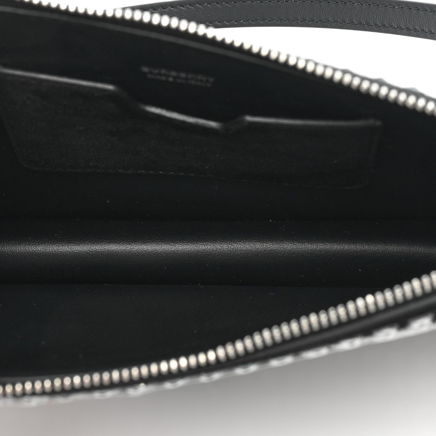 Burberry Suede Crystal Embellished TB Hotfix Shoulder Pouch Black 5 of 9