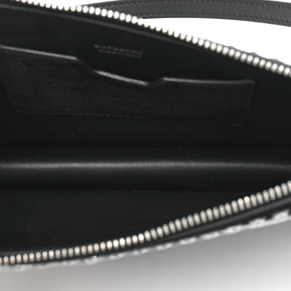 Burberry Suede Crystal Embellished TB Hotfix Shoulder Pouch Black 5 of 9