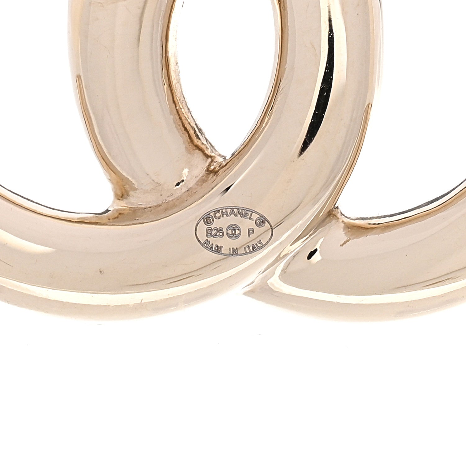 Chanel Metal CC Earrings Gold 4 of 5