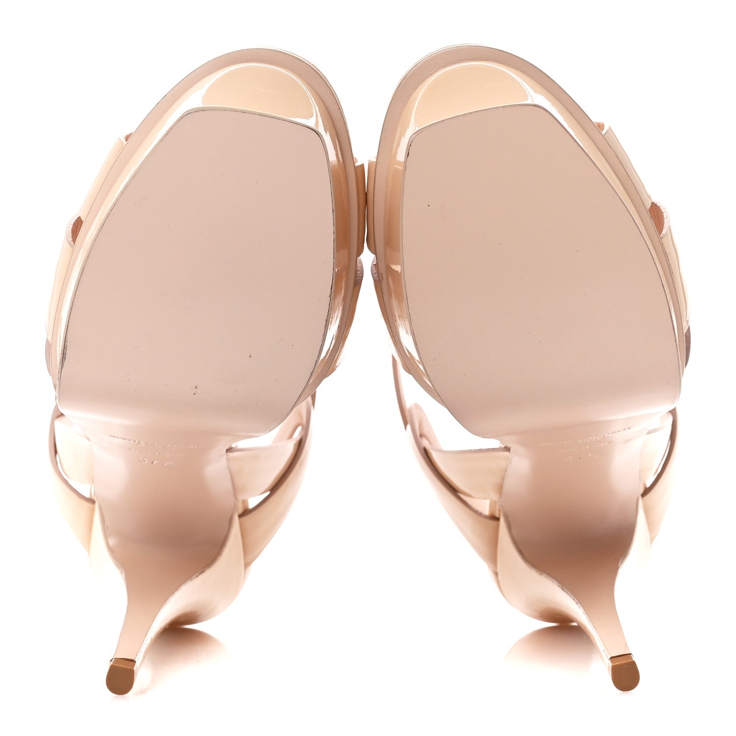 Saint Laurent Patent Tribute 105 Platform Sandals 37.5 Pale Pink 5 of 10
