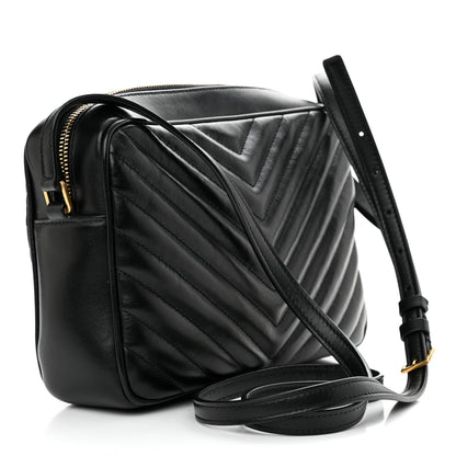 Saint Laurent Calfskin Matelasse Monogram Lou Camera Bag Black 3 of 11