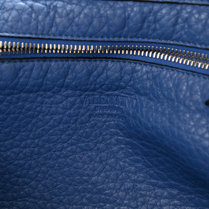 Valentino Garavani Pebbled Calfskin Medium Rockstud Tote Indaco 5 of 8