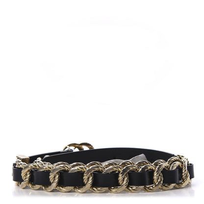 Gucci Calfskin Torchon Double G Chain 25mm Belt 85 34 Black 3 of 4
