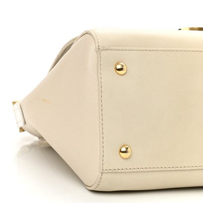 Fendi Calfskin Colorblock Anna Shoulder Bag Beige 9 of 10