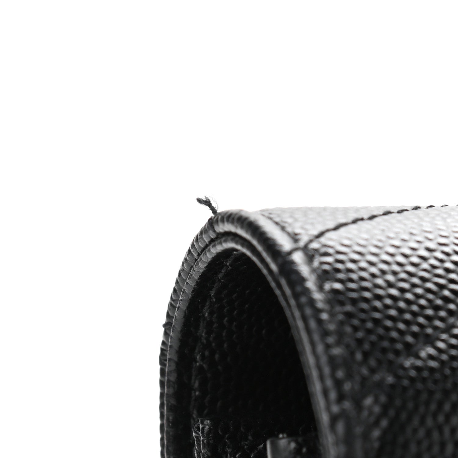Saint Laurent Grain De Poudre Matelasse Chevron Monogram Chain Wallet Black 9 of 11