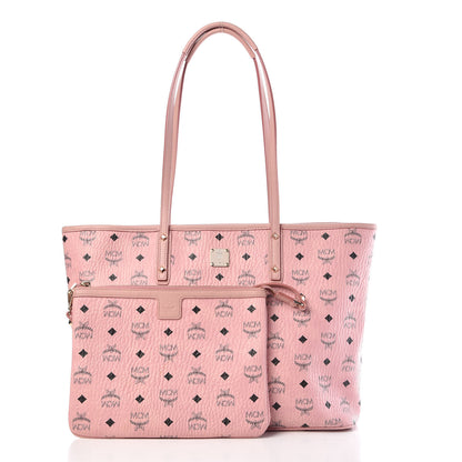 MCM Visetos Medium Anya Shopper Tote Light Pink 2 of 10