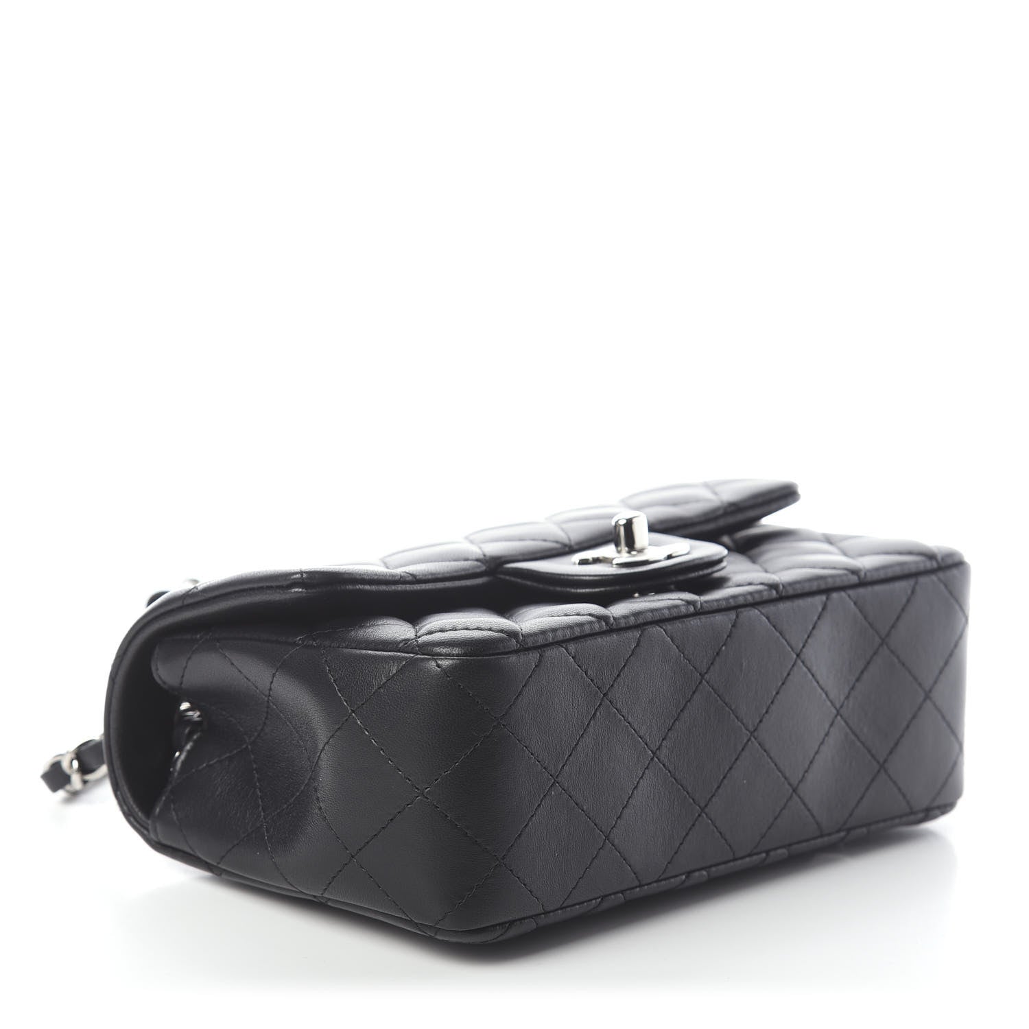 Chanel Lambskin Quilted Mini Rectangular Flap Black 4 of 9