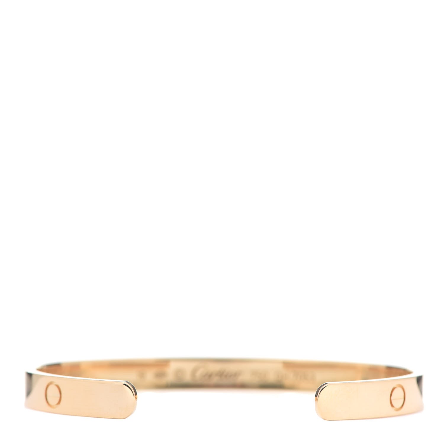 Cartier 18K Yellow Gold LOVE Cuff Bracelet 19 3 of 4
