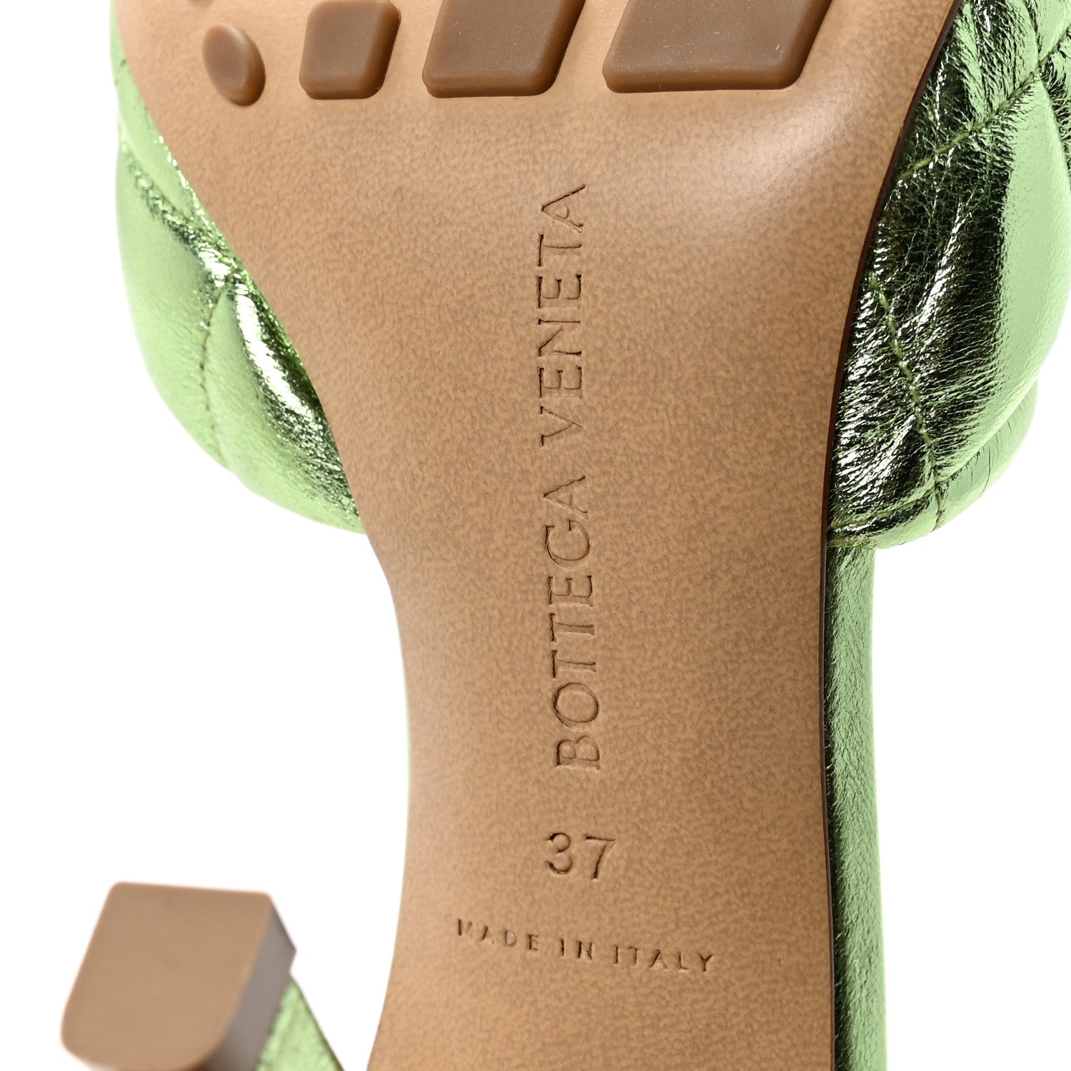 Bottega Veneta Metallic Nappa Reflection Matelasse Padded Mule