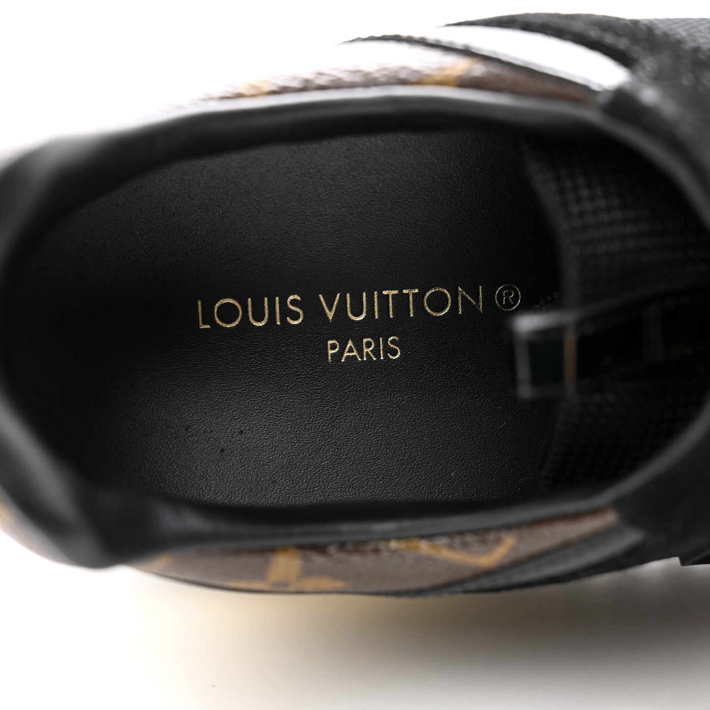 Suede Monogram Run Away Sneakers 39 Black