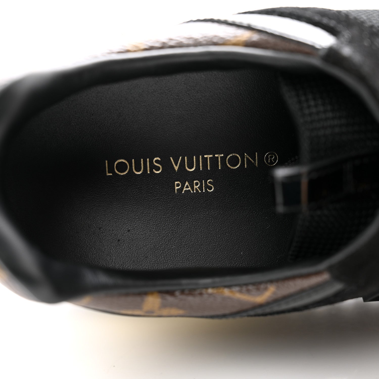 Louis Vuitton Suede Monogram Run Away Sneakers 39 Black 6 of 11