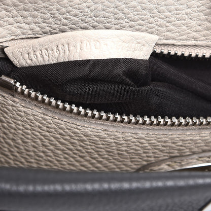 Fendi Cuoio Romano Selleria Bi-Color Large Peekaboo Iconic Satchel Asfalto Latte 9 of 10