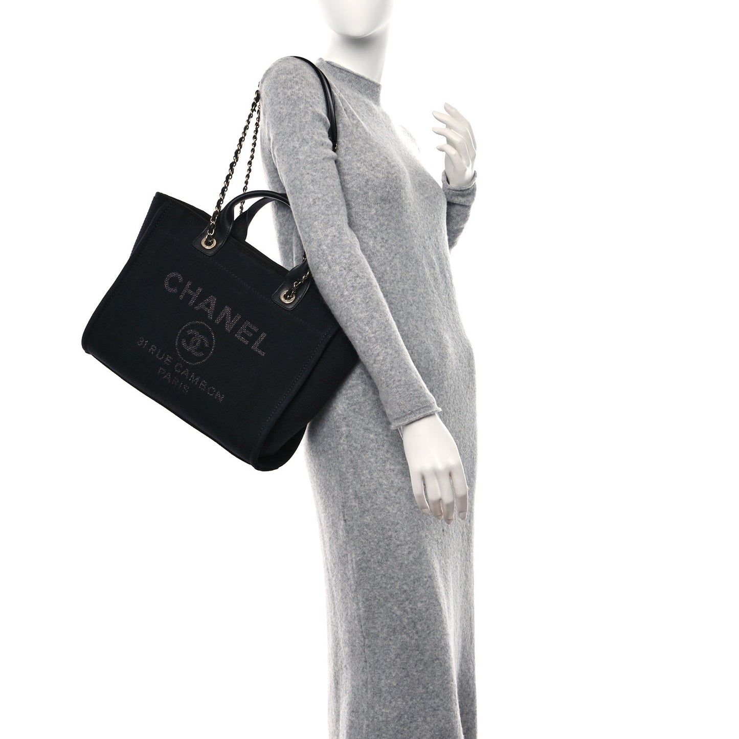 Mixed Fibers Small Deauville Tote Black