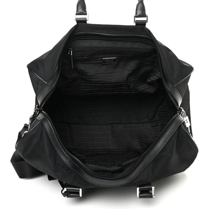 Prada Tessuto Nylon Saffiano Duffle Black 4 of 9