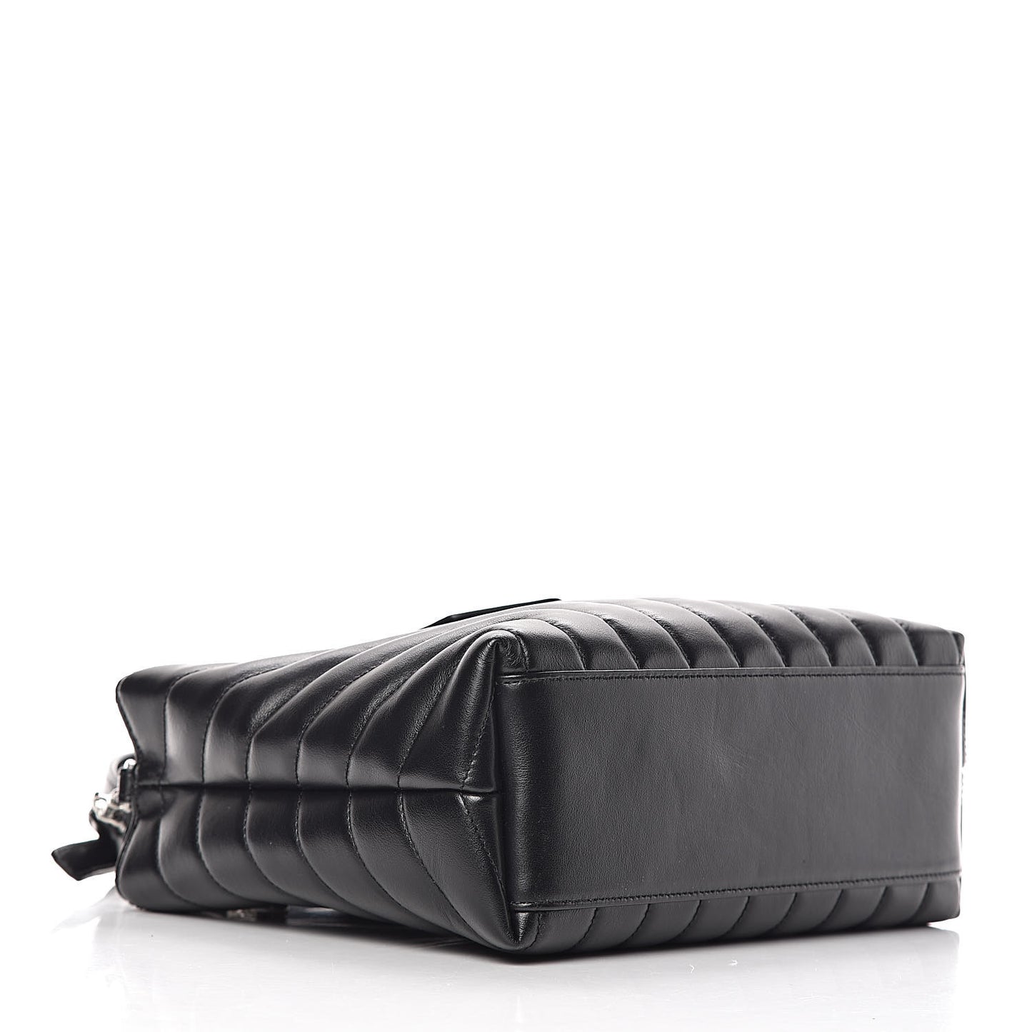 Calfskin Y Quilted Monogram Small Loulou Shopper Black