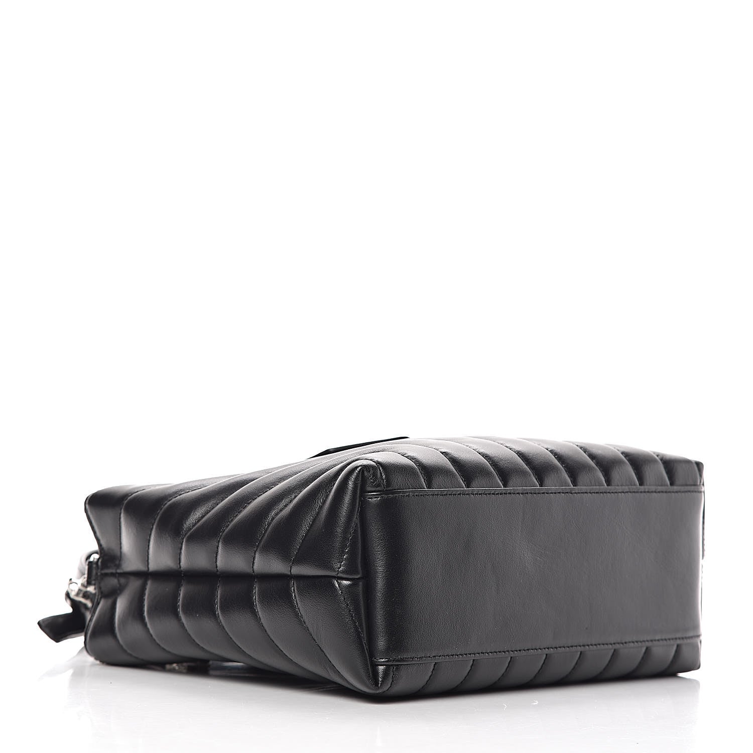 Saint Laurent Calfskin Y Quilted Monogram Small Loulou Shopper Black 4 of 11