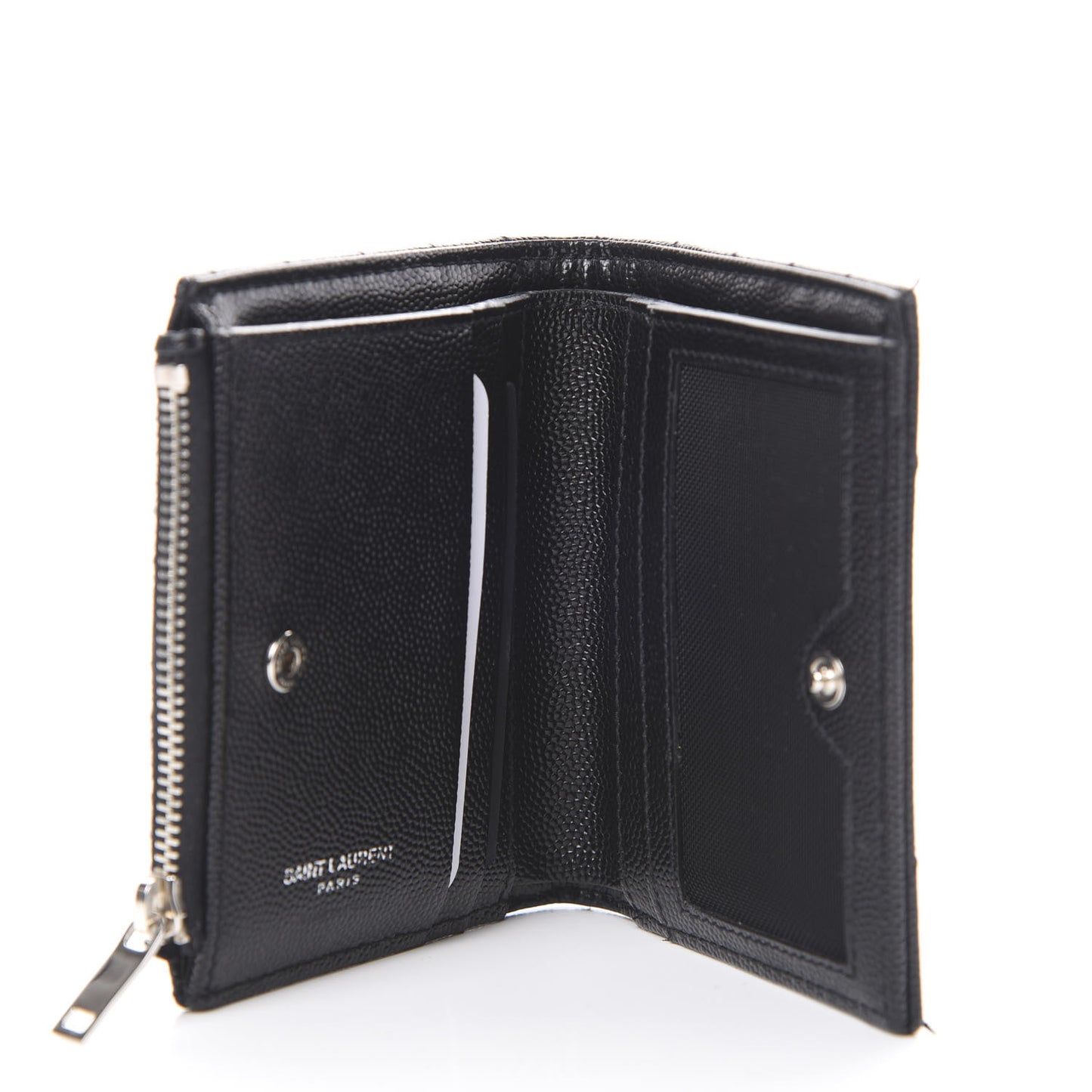 Grain De Poudre Matelasse Chevron Monogram Zipped Card Case Black