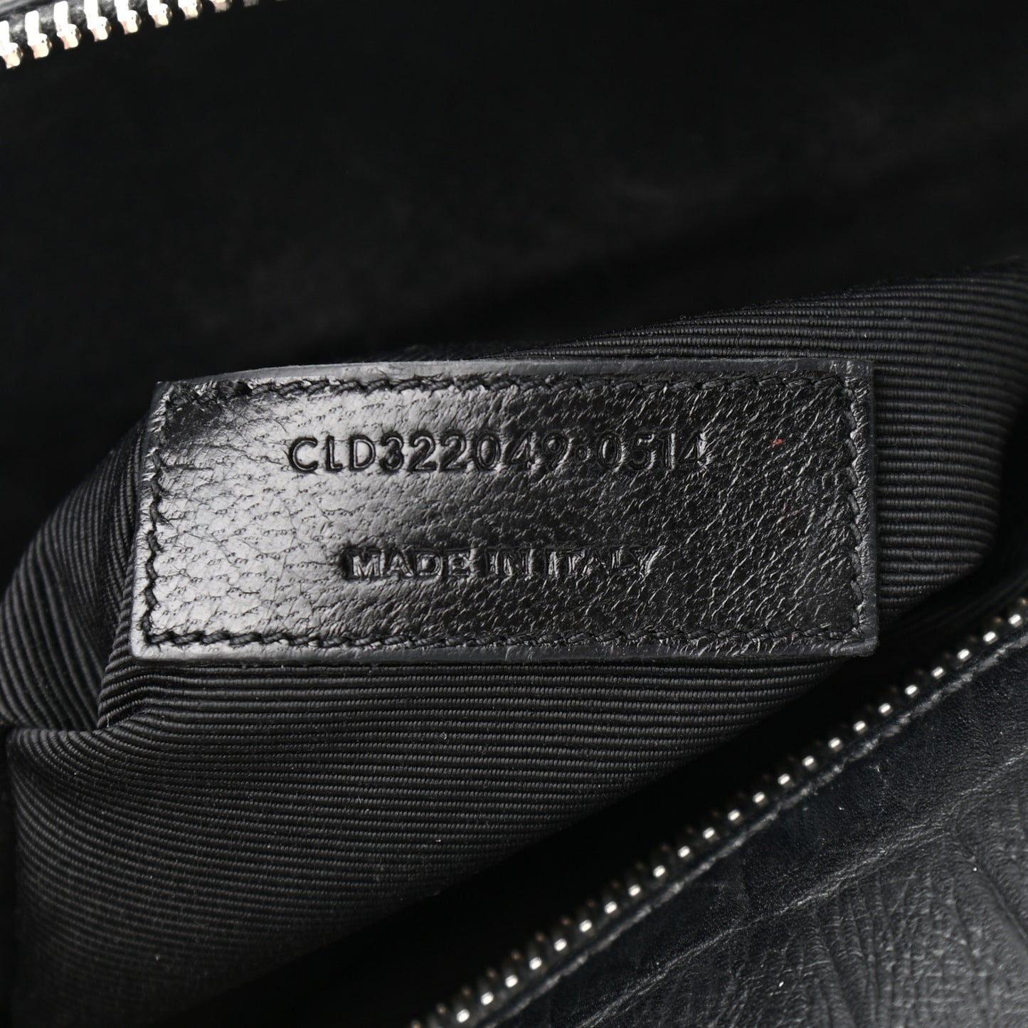 Calfskin Crocodile Embossed Classic Duffle Bag Black