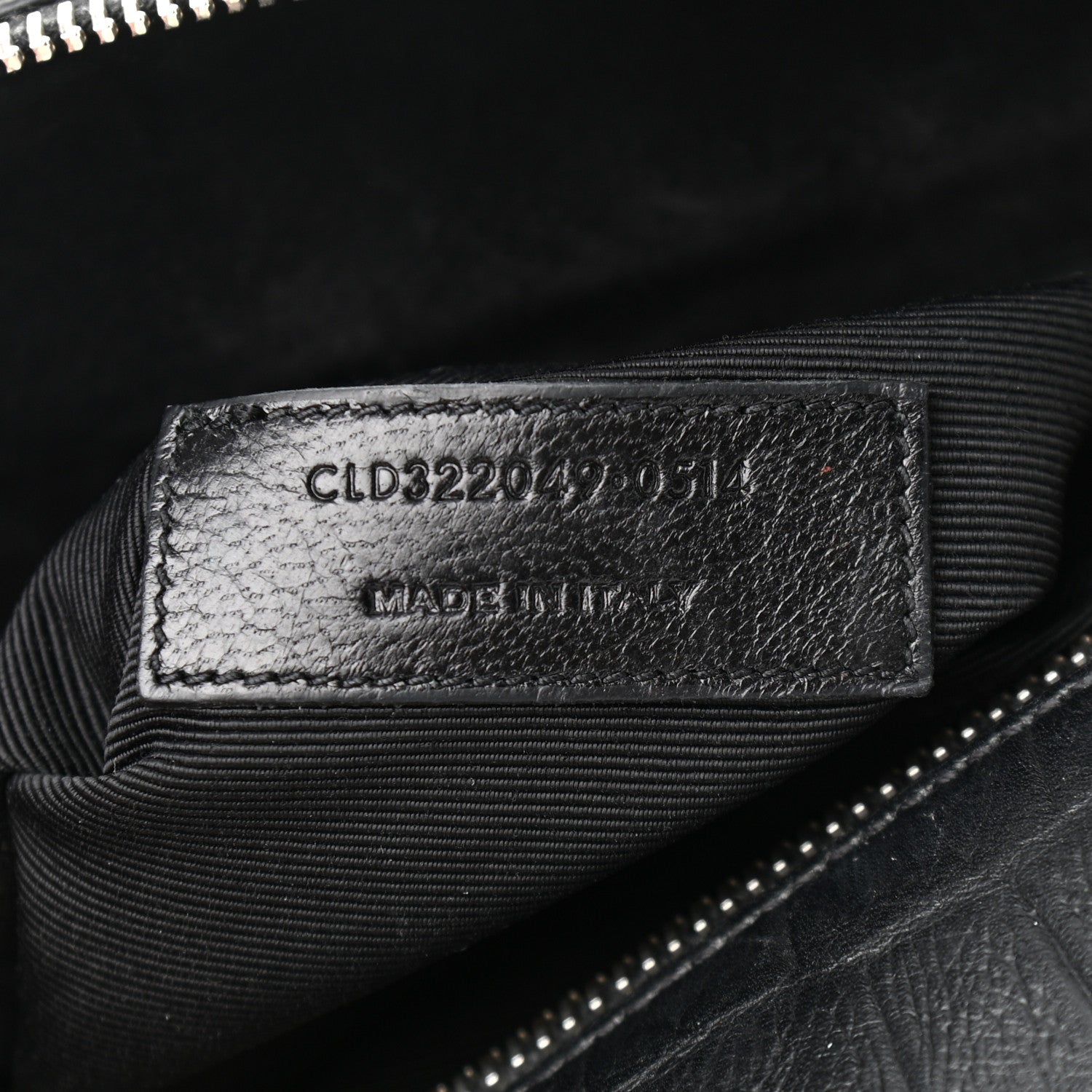 Saint Laurent Calfskin Crocodile Embossed Classic Duffle Bag Black 8 of 11