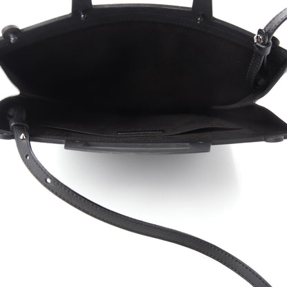 Givenchy Textured Coated Canvas Logo Print Medium Rave Tote Black 5 of 9