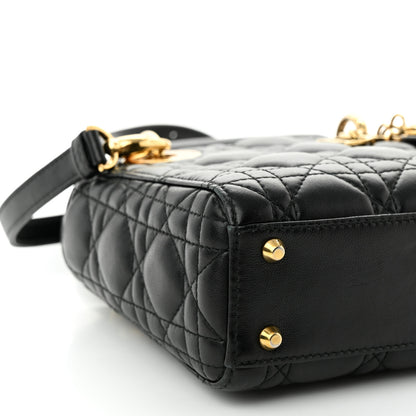 Christian Dior Lambskin Cannage Mini Lady Dior Black 6 of 8