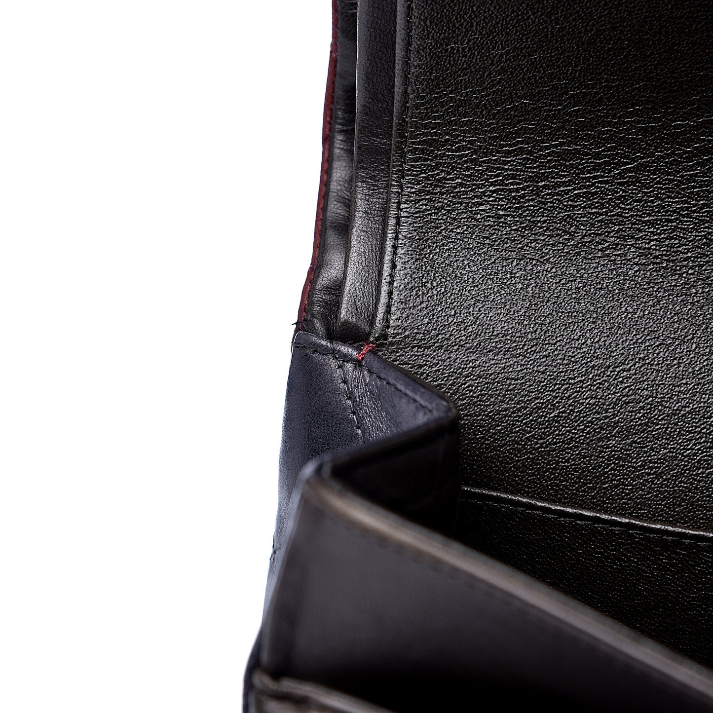 Lambskin Quilted Jumbo Tri-Color Double Flap Burgundy