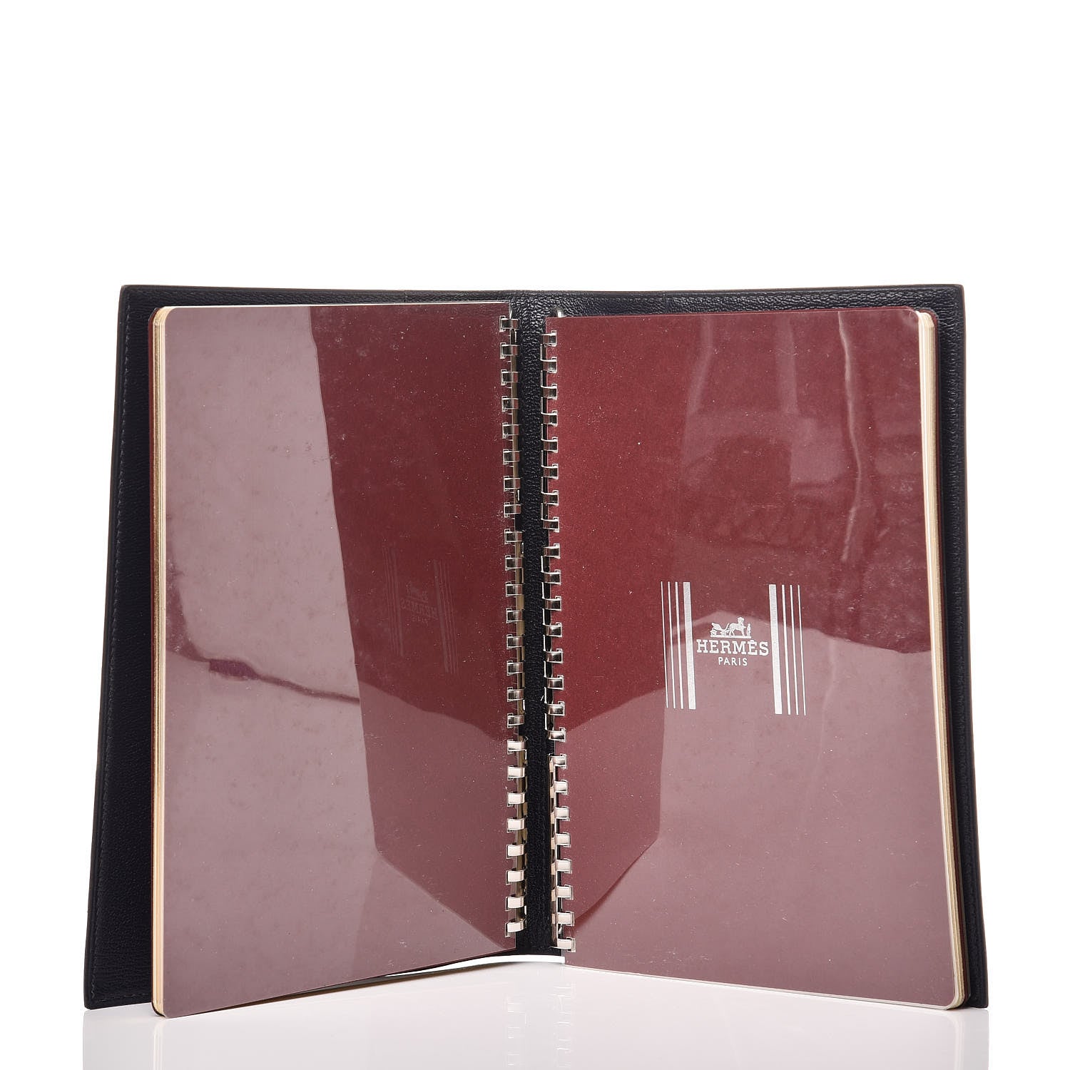 Hermes Shiny Alligator Notebook Cover Black 5 of 8