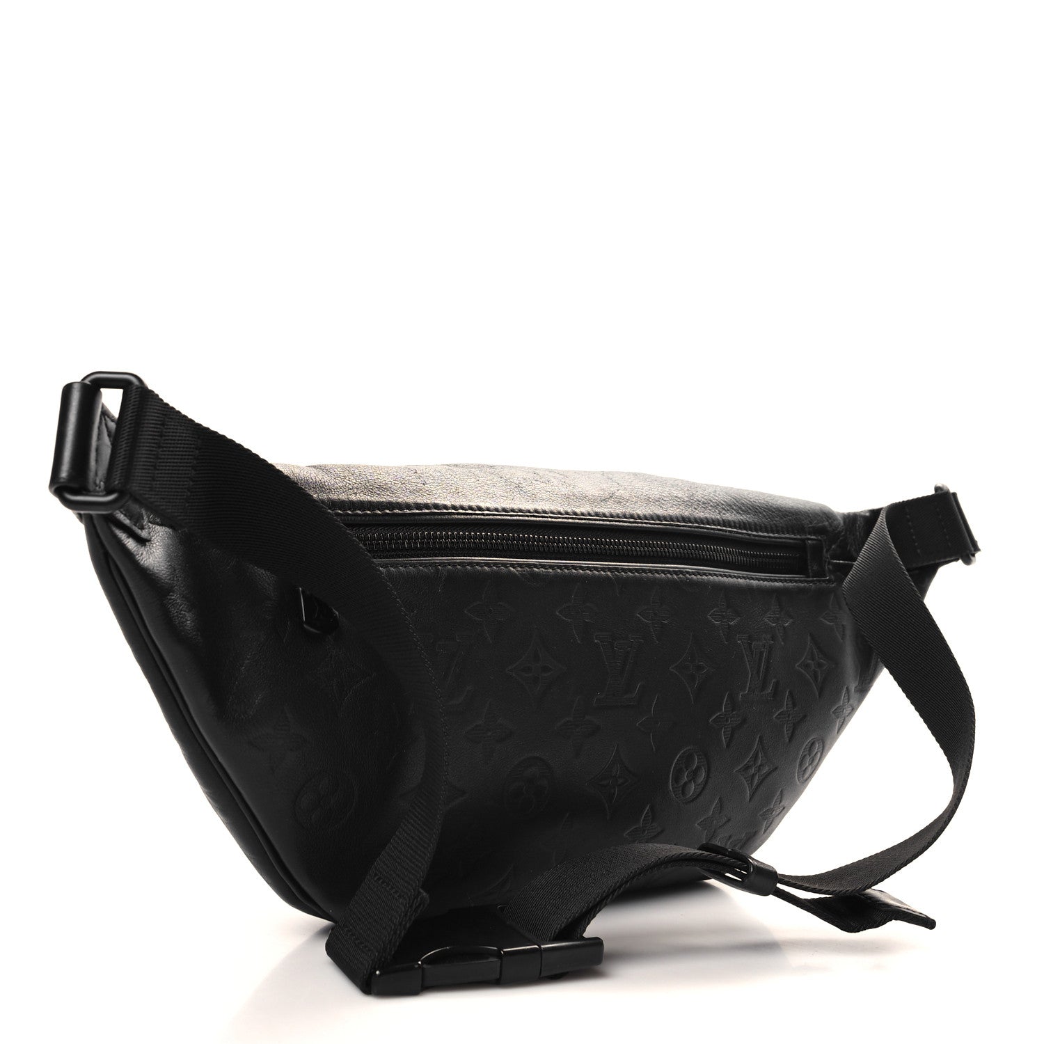 Louis Vuitton Calfskin Monogram Shadow Discovery Bumbag Black 3 of 9