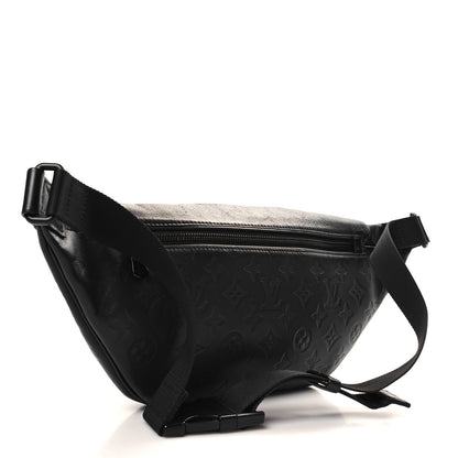 Louis Vuitton Calfskin Monogram Shadow Discovery Bumbag Black 3 of 9