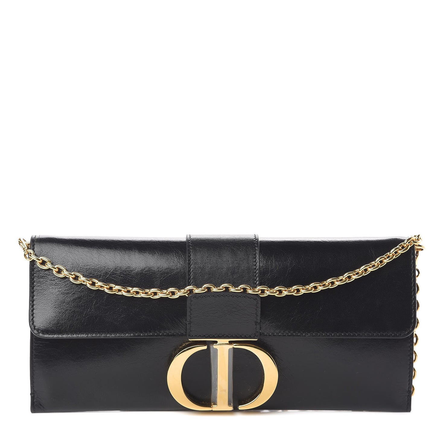 Lambskin 30 Montaigne Clutch Black