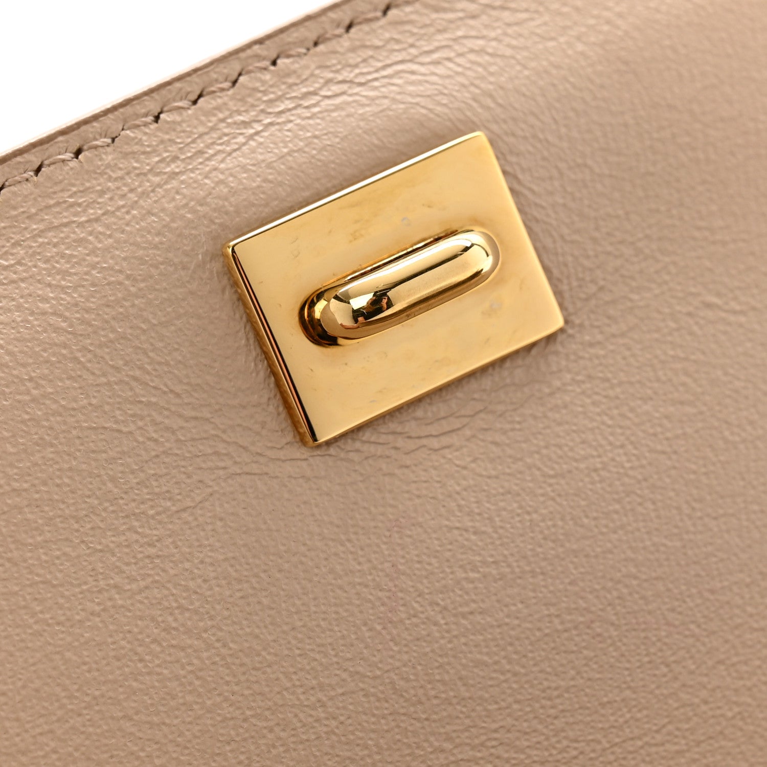 Salvatore Ferragamo Printed Calfskin Ginny Shoulder Bag Beige 13 of 14