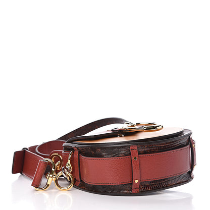 Chloe Calfskin Lizard Embossed Small Tess Bag Sepia Brown 5 of 10