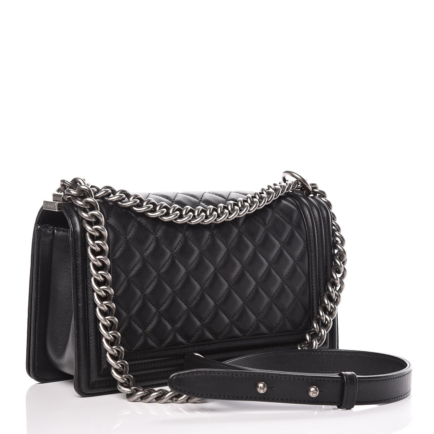 Chanel Calfskin Quilted Medium Boy Flap Black 3 of 11