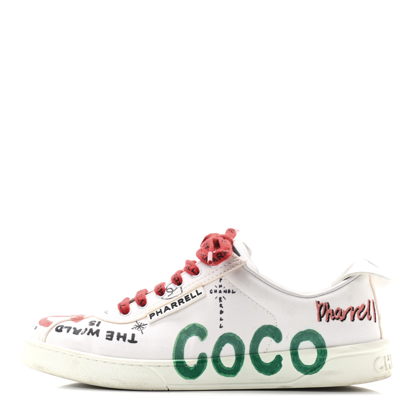 x Pharrell Williams Calfskin Womens Sneakers 37 White