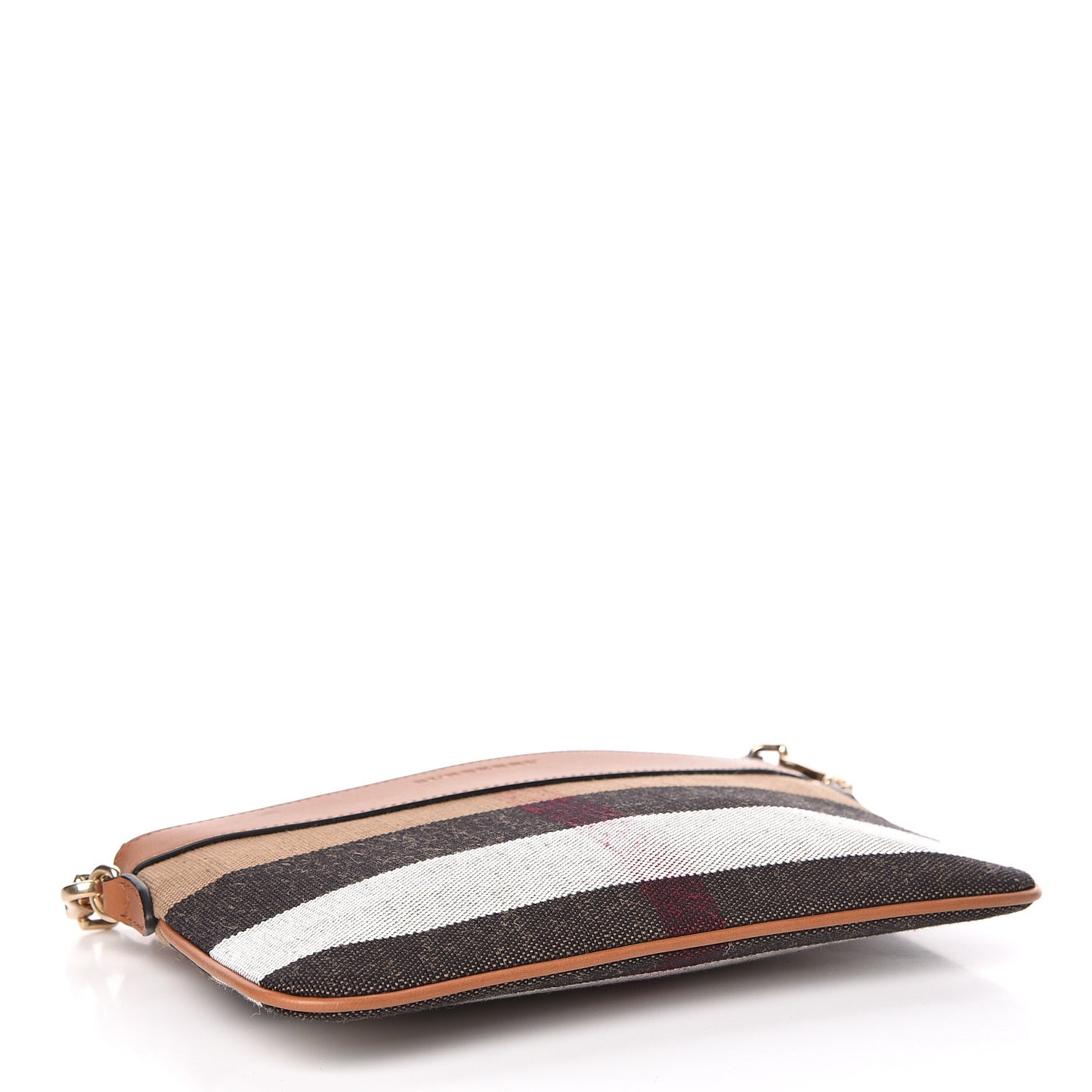 Mega Check Peyton Crossbody Clutch Bag Saddle Brown