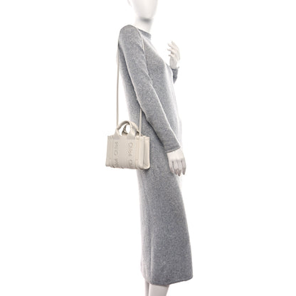 Chloe Calfskin Mini Woody Ribbon Tote White 2 of 11