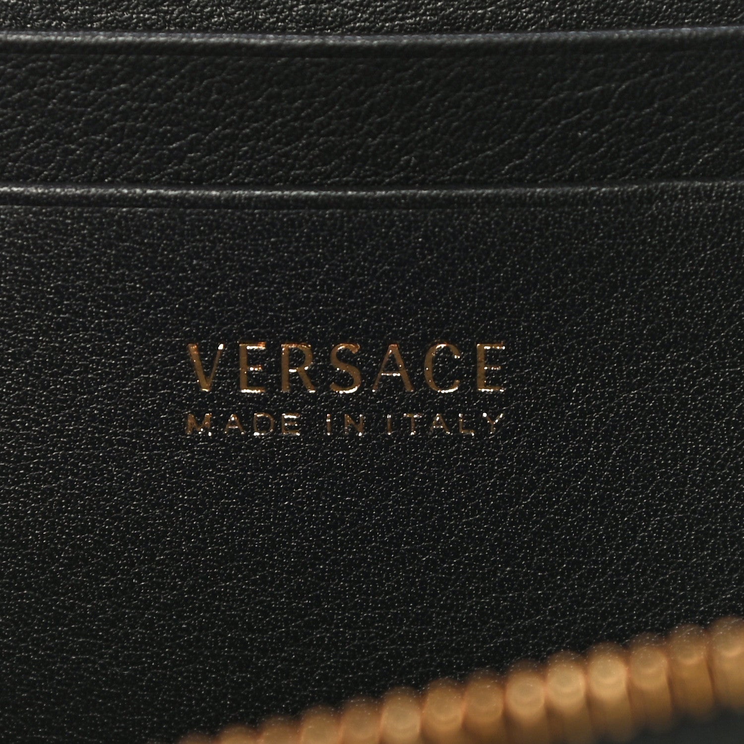 Versace Calfskin Medusa Compact Zip Around Wallet Black 6 of 10
