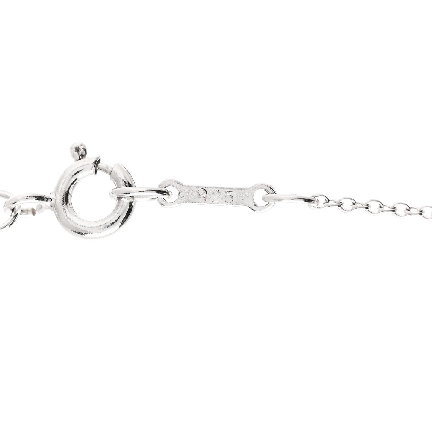 Sterling Silver 16mm Elsa Peretti Open Heart Pendant Necklace
