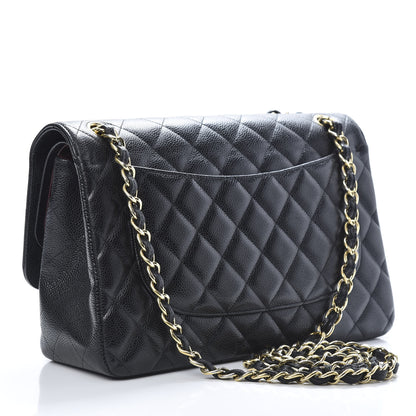 Chanel Caviar Quilted Jumbo Double Flap Black 3 of 10