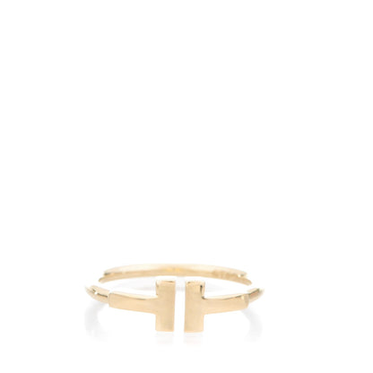 Tiffany 18K Yellow Gold T Wire Ring 50 5.5 1 of 5