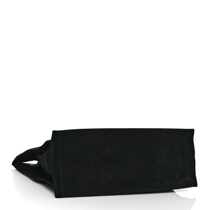 Saint Laurent Linen Calfskin Rive Gauche Tote Black 4 of 13
